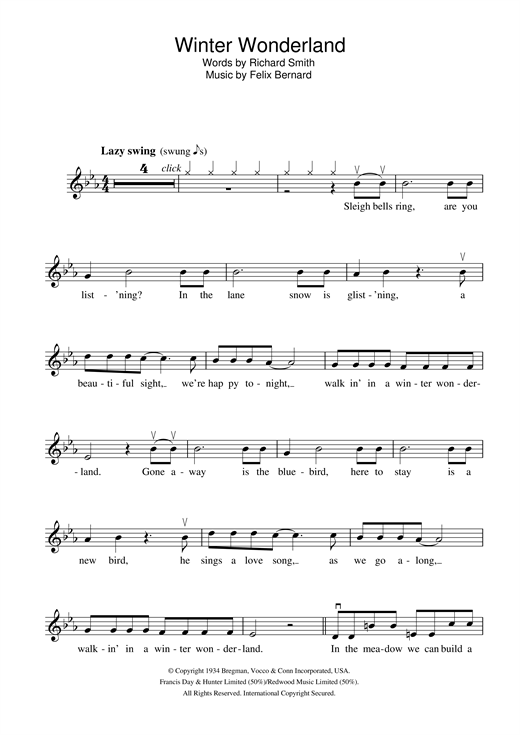 Download Felix Bernard Winter Wonderland Sheet Music Notes Chords Violin Download Christmas 33553 Pdf