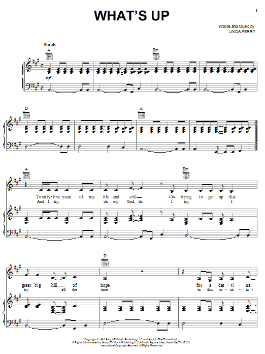 Download 4 Non Blondes What's Up Sheet Music and learn how to play Ukulele PDF digital score in minutes