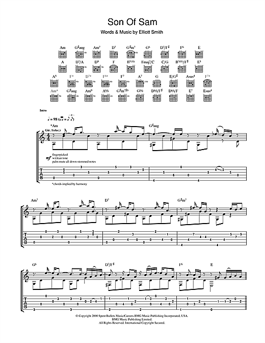 Elliott Smith Son Of Sam Sheet Music Notes Chords Guitar Tab Download Rock 44781 Pdf