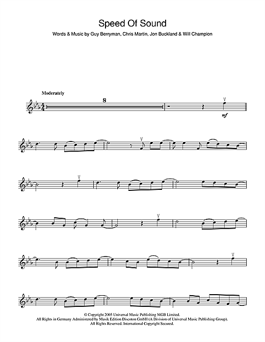 Learn to play Coldplay Speed Of Sound sheet music for Violin in minutes. Coldplay Speed Of Sound sheet music notes and chords. Download Printable PDF.