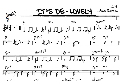 Learn to play Cole Porter It's De-Lovely sheet music for Real Book - Melody & Chords - C Instruments in minutes. Cole Porter It's De-Lovely sheet music notes and chords. Download Printable PDF.
