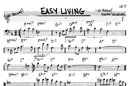 Learn to play Billie Holiday Easy Living sheet music for Real Book - Melody & Chords - Bass Clef Instruments in minutes. Billie Holiday Easy Living sheet music notes and chords. Download Printable PDF.