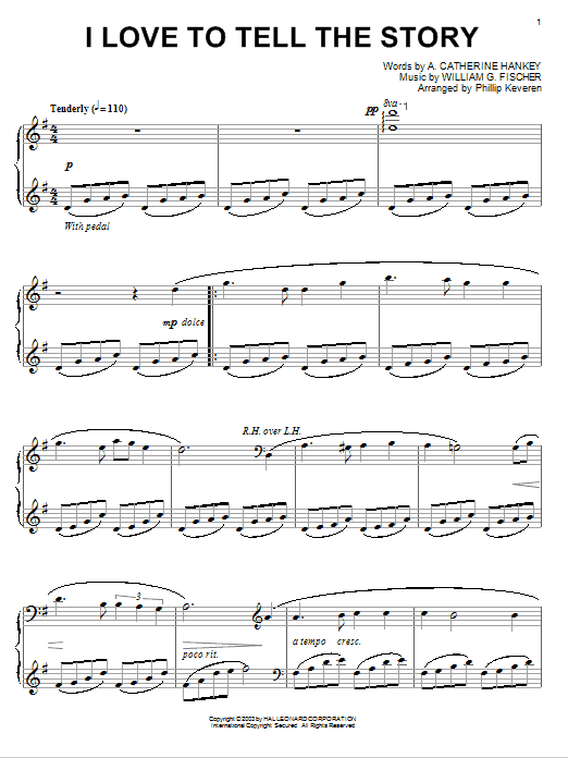 Learn to play A. Katherine Hankey I Love To Tell The Story sheet music for Piano in minutes. A. Katherine Hankey I Love To Tell The Story sheet music notes and chords. Download Printable PDF.