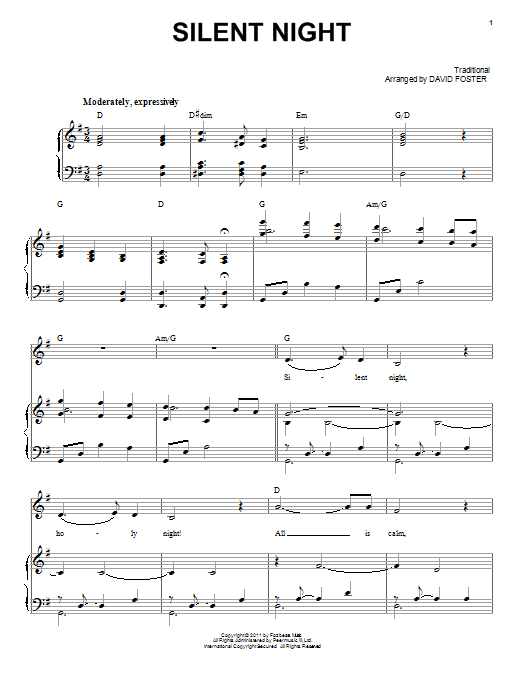 Michael Buble Silent Night Sheet Music Notes Chords Piano Vocal Download Religious 86664 Pdf