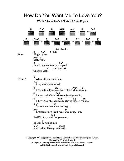 Download 911 How Do You Want Me To Love You? Sheet Music and learn how to play Lyrics & Chords PDF digital score in minutes