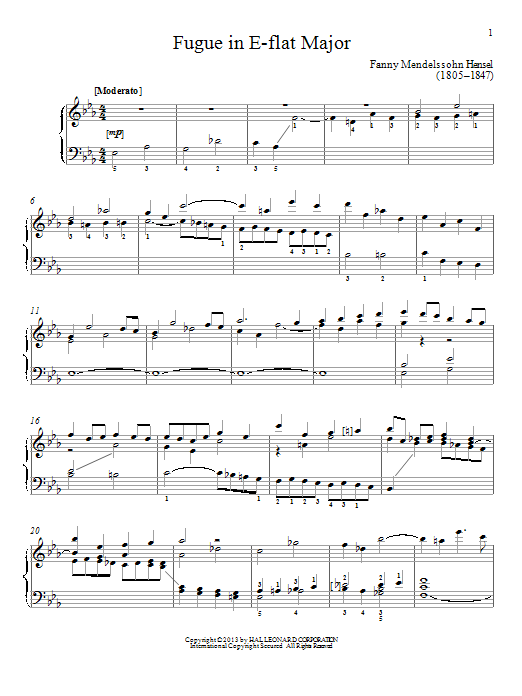 Learn to play Gail Smith Fugue In E-Flat Major sheet music for Piano in minutes. Gail Smith Fugue In E-Flat Major sheet music notes and chords. Download Printable PDF.