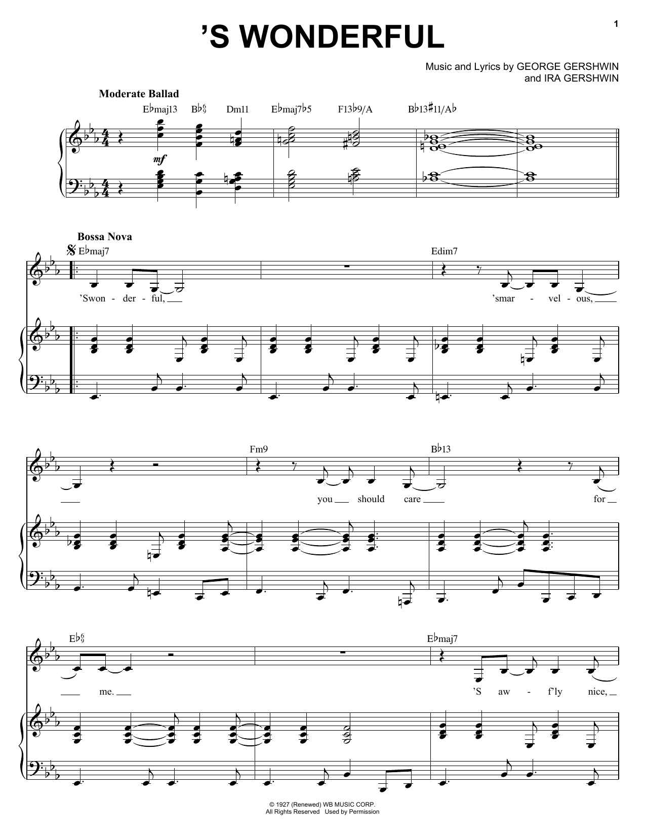 Learn to play Diana Krall 'S Wonderful sheet music for Piano, Vocal & Guitar (Right-Hand Melody) in minutes. Diana Krall 'S Wonderful sheet music notes and chords. Download Printable PDF.