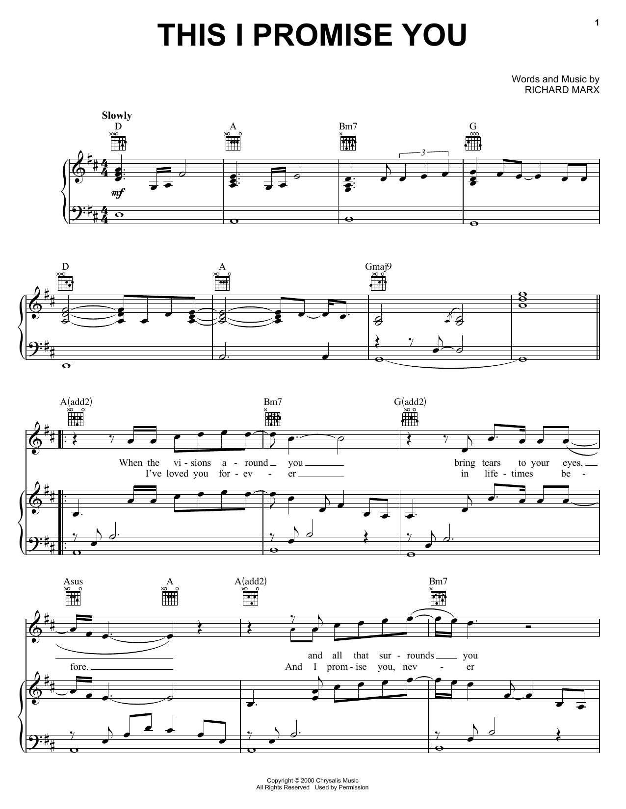 Download NSYNC This I Promise You Sheet Music and learn how to play Piano, Vocal & Guitar (Right-Hand Melody) PDF digital score in minutes