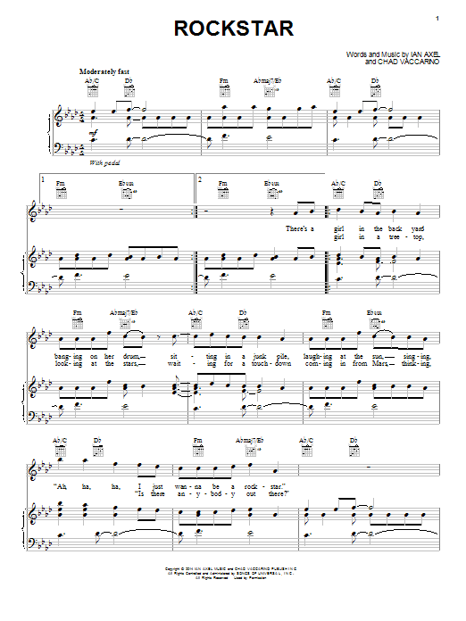 Download A Great Big World Rockstar Sheet Music and learn how to play Piano, Vocal & Guitar (Right-Hand Melody) PDF digital score in minutes
