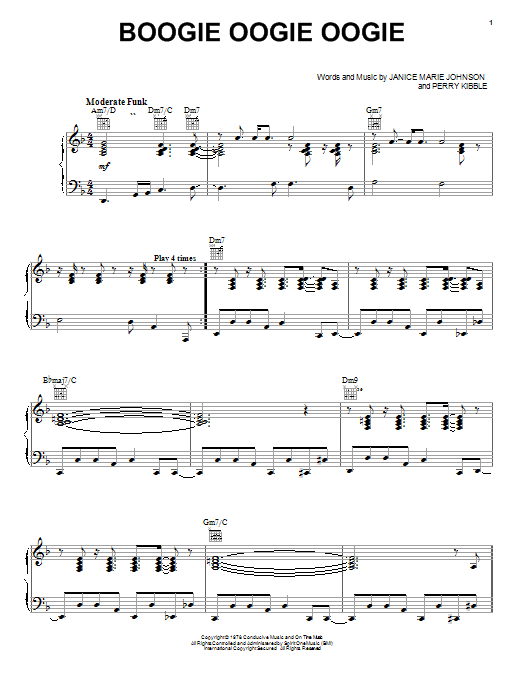 Download A Taste Of Honey Boogie Oogie Oogie Sheet Music and learn how to play Melody Line, Lyrics & Chords PDF digital score in minutes