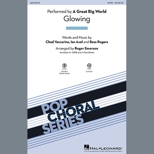 Easily Download A Great Big World Printable PDF piano music notes, guitar tabs for SATB Choir. Transpose or transcribe this score in no time - Learn how to play song progression.