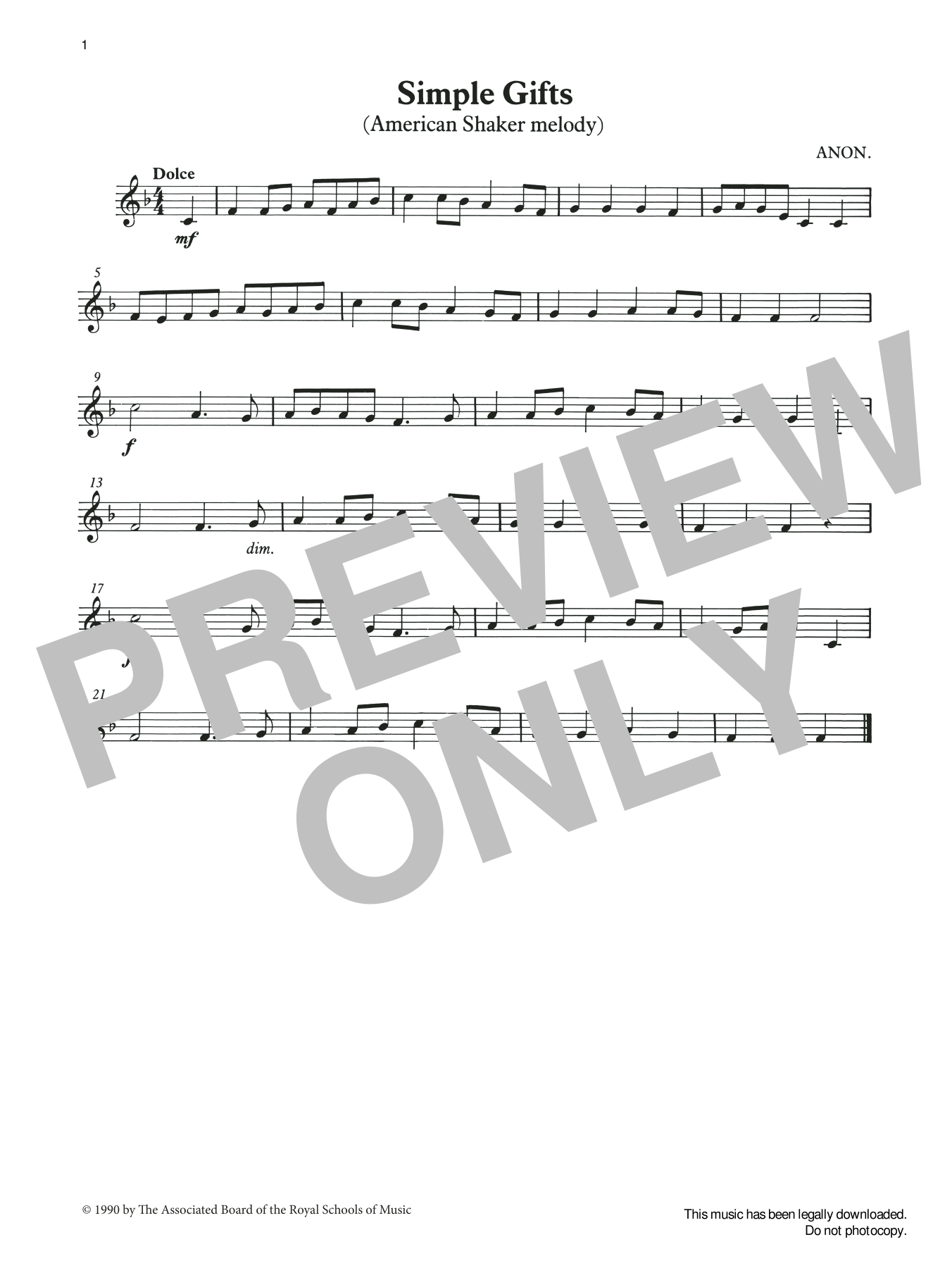 Download Aaron Copland Simple Gifts from Graded Music for Tuned Percussion, Book I Sheet Music and learn how to play Percussion Solo PDF digital score in minutes