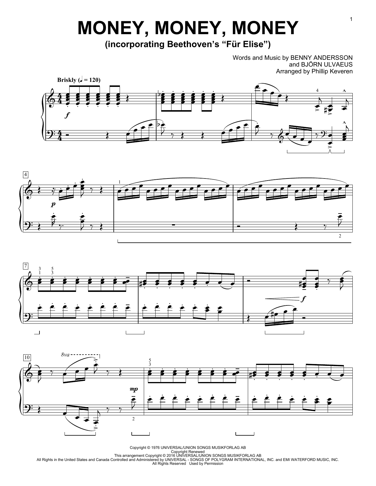 Download Phillip Keveren Money, Money, Money Sheet Music and learn how to play Piano PDF digital score in minutes