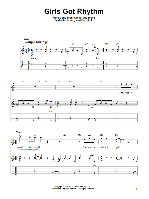 Download AC/DC Sheet Music and learn how to play Bass Guitar Tab PDF score in minutes