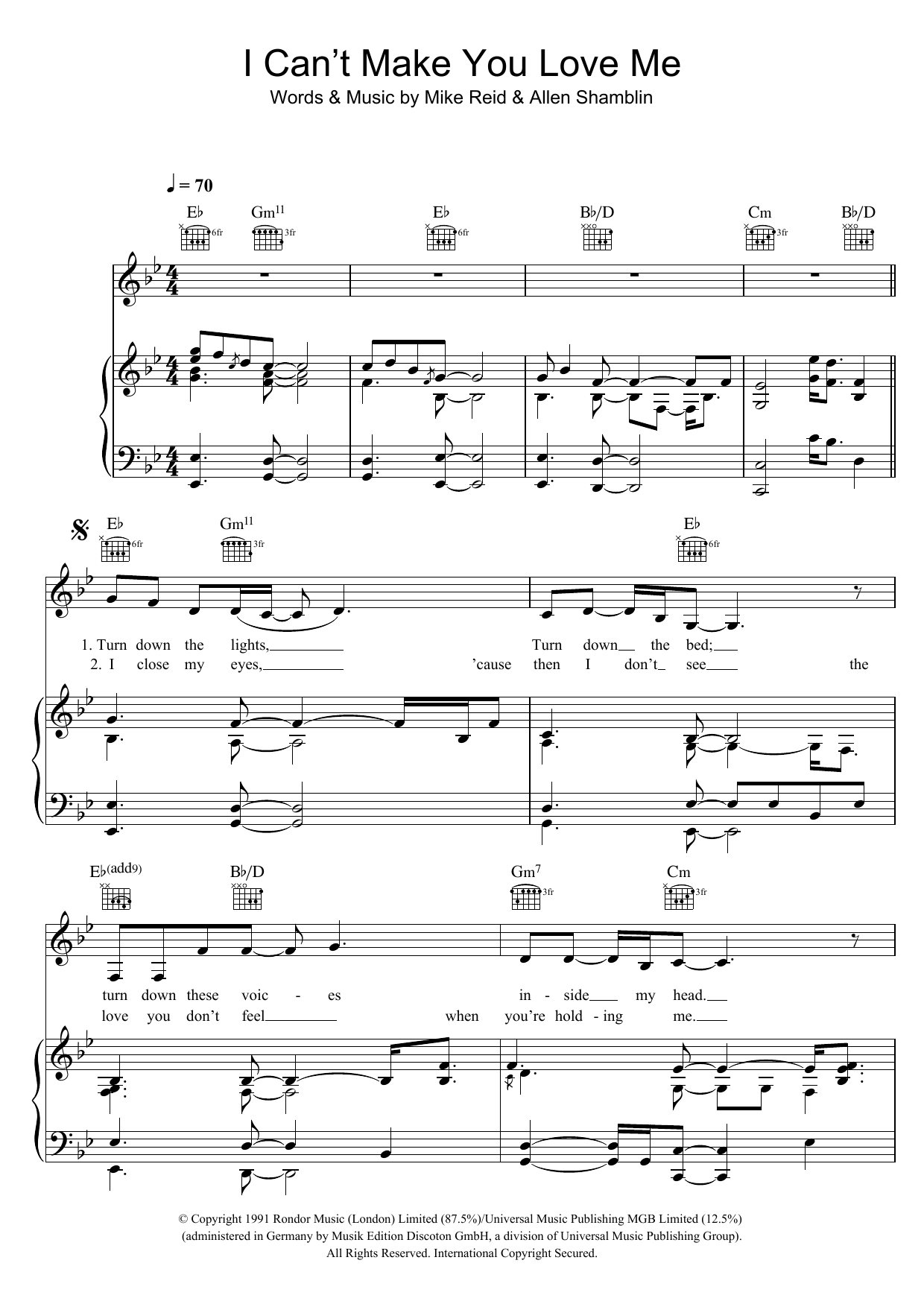 Download Adele I Can't Make You Love Me Sheet Music and learn how to play Lyrics & Chords PDF digital score in minutes