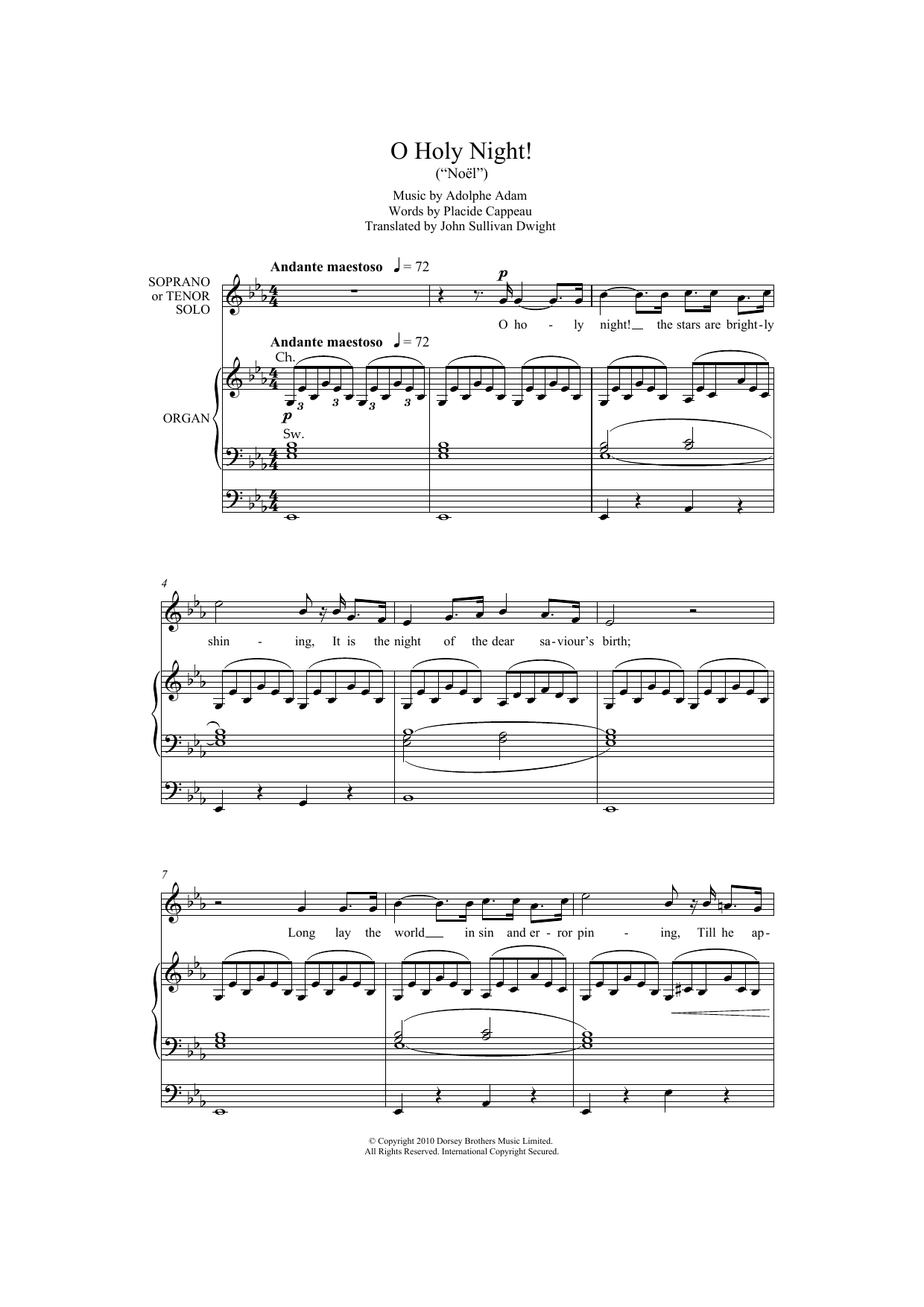 Download Adolphe Adam O Holy Night Sheet Music and learn how to play SATB PDF digital score in minutes