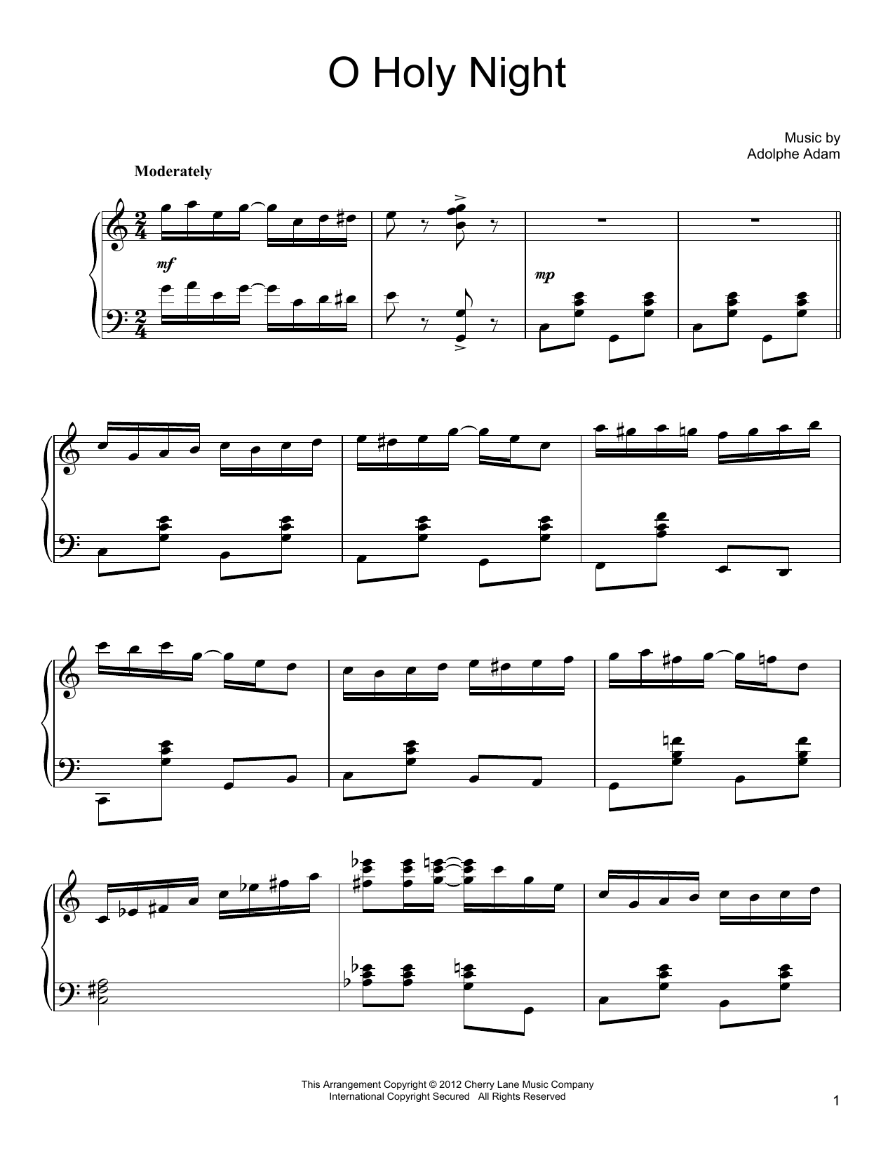 Download Adolphe Adam O Holy Night Sheet Music and learn how to play Piano PDF digital score in minutes
