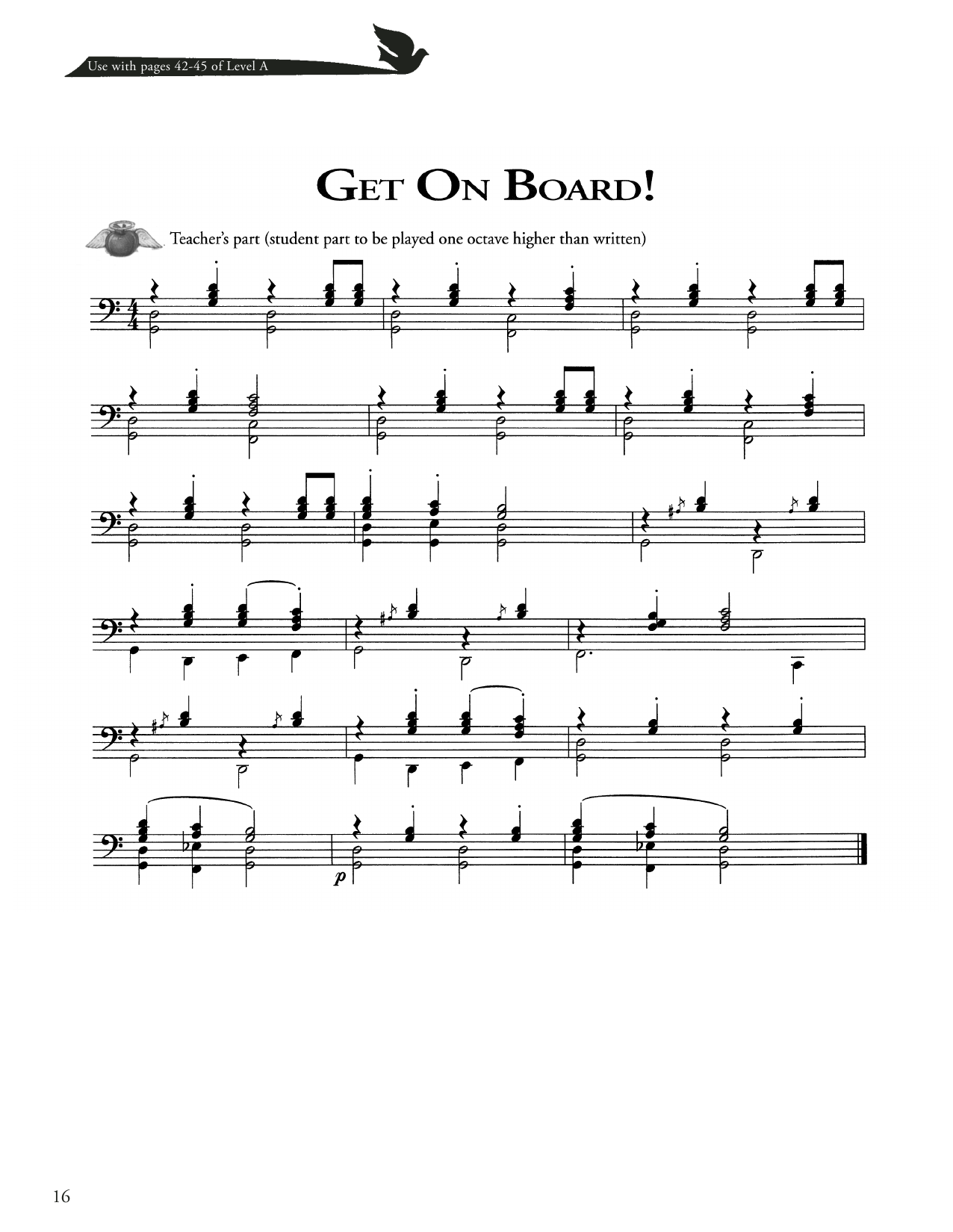 Download African American Spiritual Get On Board! Sheet Music and learn how to play Piano Method PDF digital score in minutes