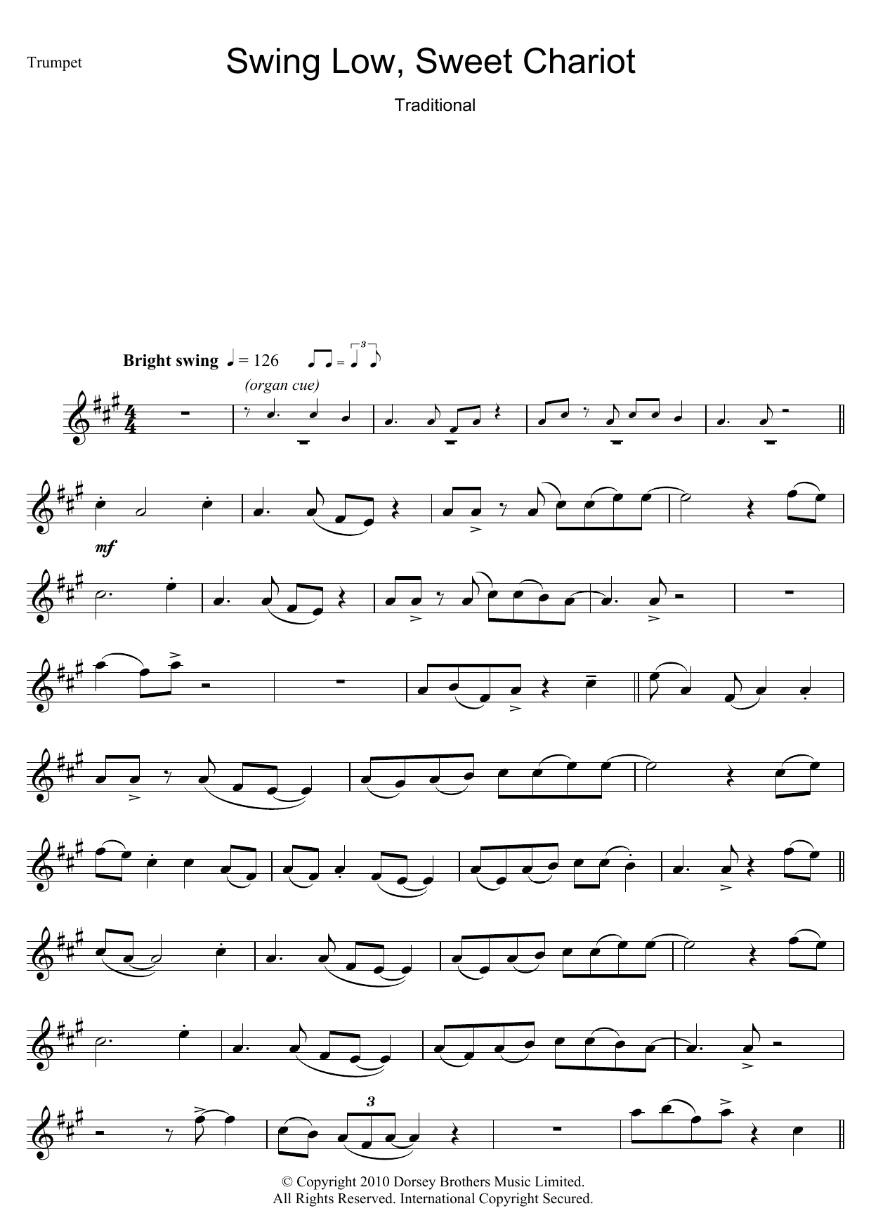 Download African-American Spiritual Swing Low, Sweet Chariot Sheet Music and learn how to play Piano Chords/Lyrics PDF digital score in minutes