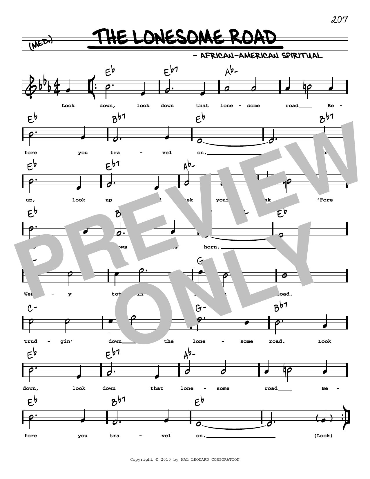Download African-American Spiritual The Lonesome Road (arr. Robert Rawlins) Sheet Music and learn how to play Real Book – Melody, Lyrics & Chords PDF digital score in minutes