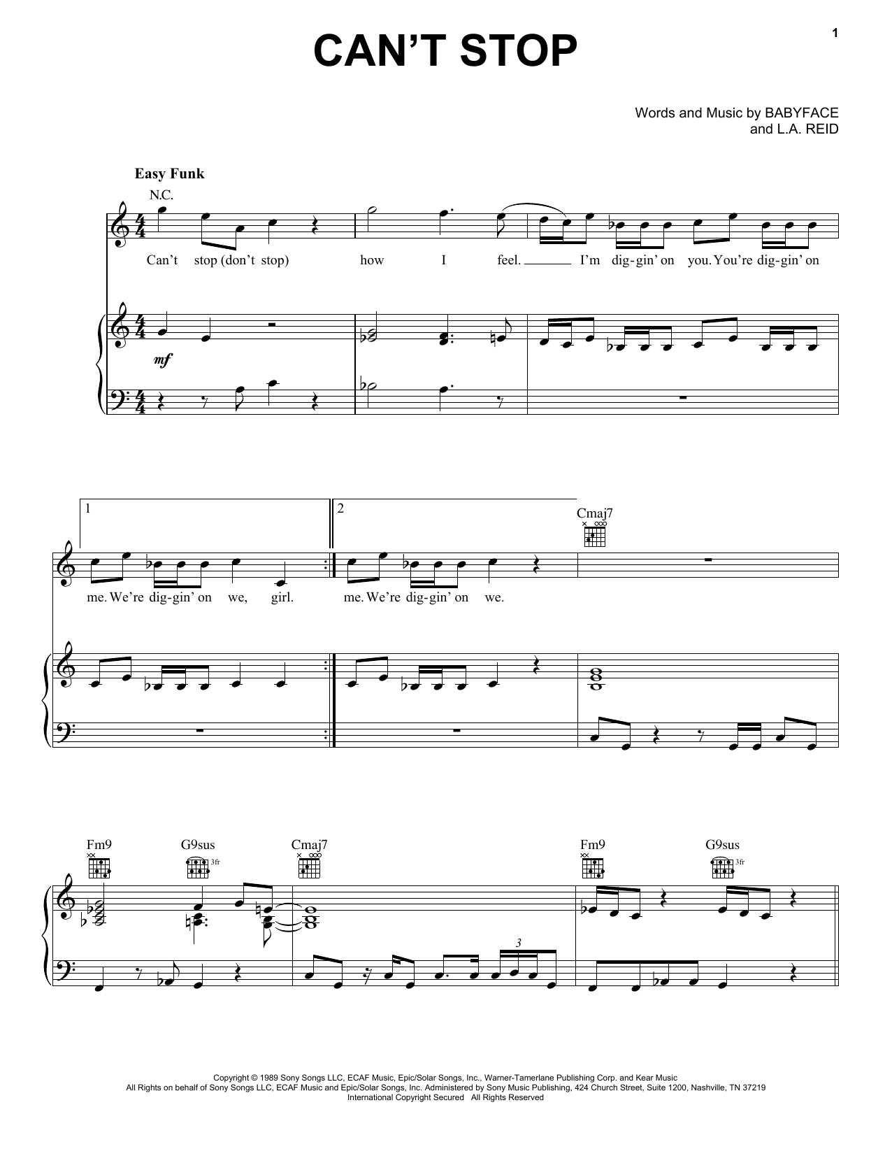 Download After 7 Can't Stop Sheet Music and learn how to play Piano, Vocal & Guitar Chords (Right-Hand Melody) PDF digital score in minutes