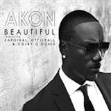 Download or print Akon Beautiful (feat. Colby O'Donis & Kardinal Offishall) Sheet Music Printable PDF -page score for Pop / arranged Piano, Vocal & Guitar (Right-Hand Melody) SKU: 69382.