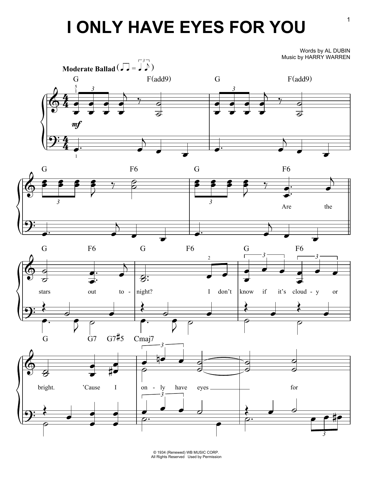 Download Al Dubin I Only Have Eyes For You Sheet Music and learn how to play Ukulele Ensemble PDF digital score in minutes