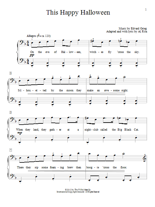 Download Al Rita This Happy Halloween Sheet Music and learn how to play Piano PDF digital score in minutes