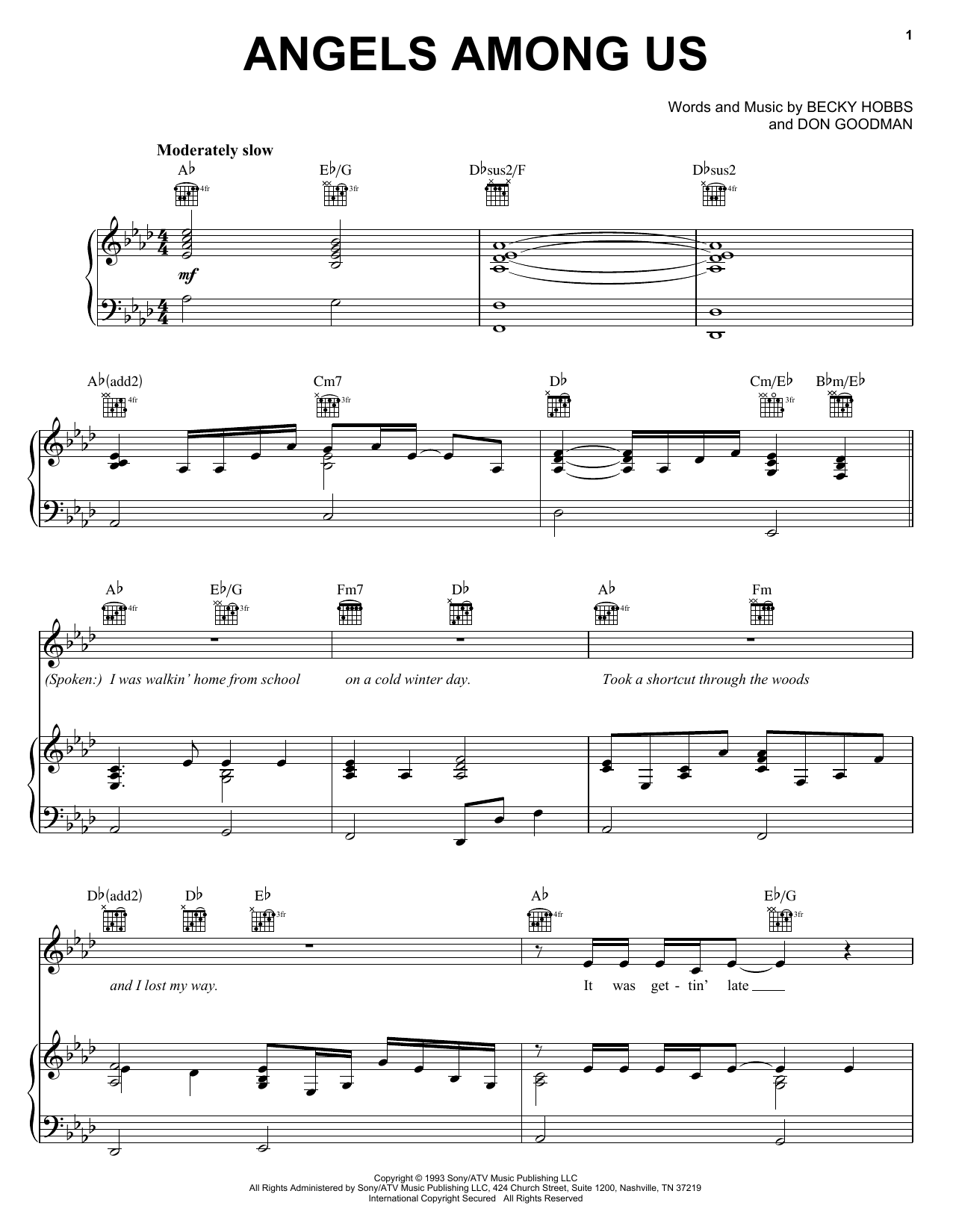 Download Alabama Angels Among Us Sheet Music and learn how to play Piano, Vocal & Guitar (Right-Hand Melody) PDF digital score in minutes