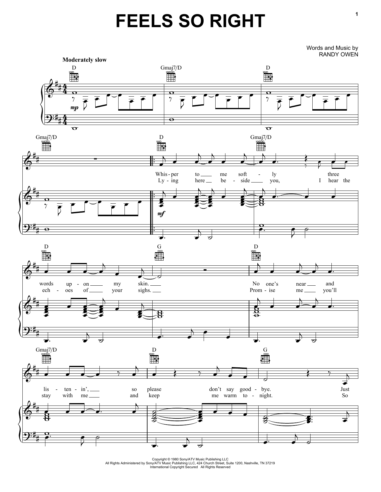 Download Alabama Feels So Right Sheet Music and learn how to play Real Book – Melody, Lyrics & Chords PDF digital score in minutes