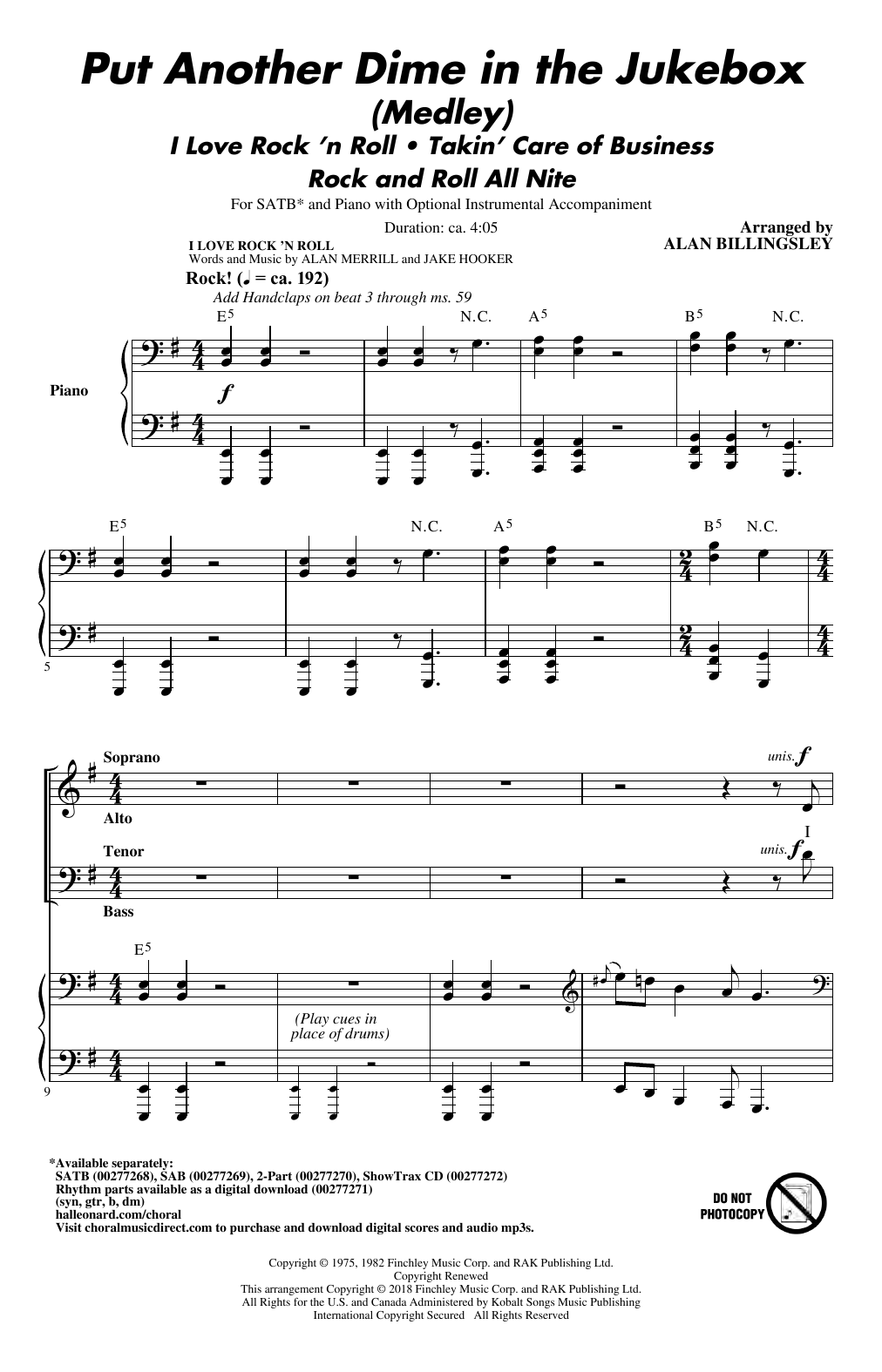 Download Alan Billingsley Put Another Dime In The Jukebox (Medley) Sheet Music and learn how to play 2-Part Choir PDF digital score in minutes