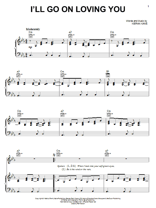 Download Alan Jackson I'll Go On Loving You Sheet Music and learn how to play Piano, Vocal & Guitar (Right-Hand Melody) PDF digital score in minutes