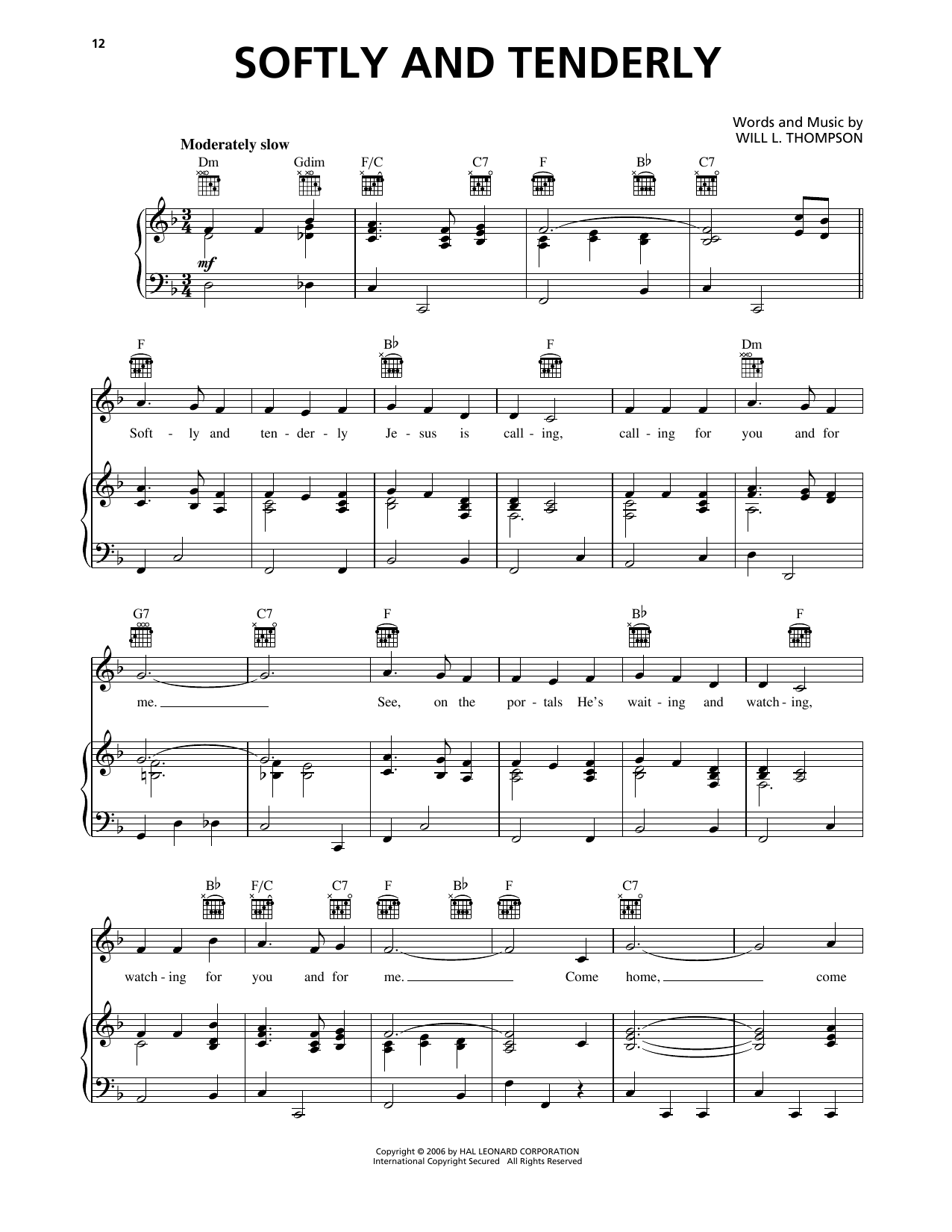Download Alan Jackson Softly And Tenderly Sheet Music and learn how to play Piano, Vocal & Guitar (Right-Hand Melody) PDF digital score in minutes