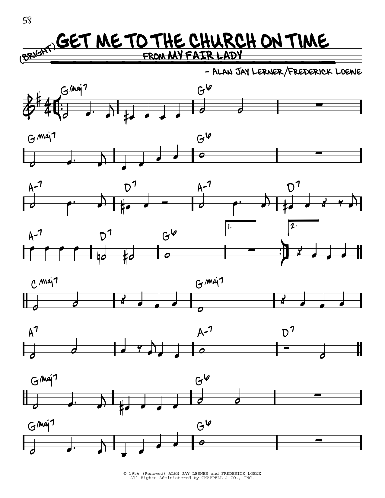 Download Alan Jay Lerner Get Me To The Church On Time Sheet Music and learn how to play Solo Guitar PDF digital score in minutes