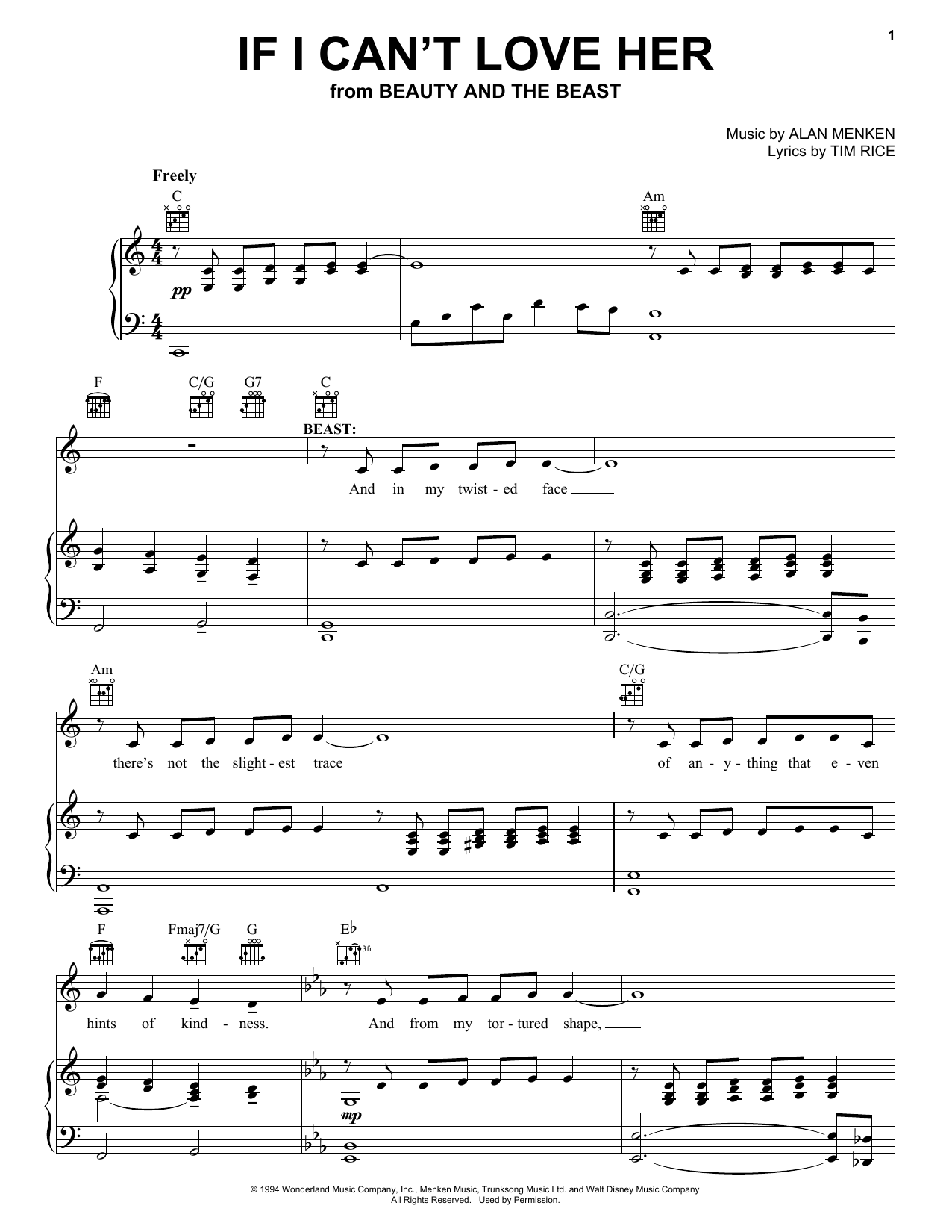 Download Tim Rice If I Can't Love Her Sheet Music and learn how to play Violin PDF digital score in minutes