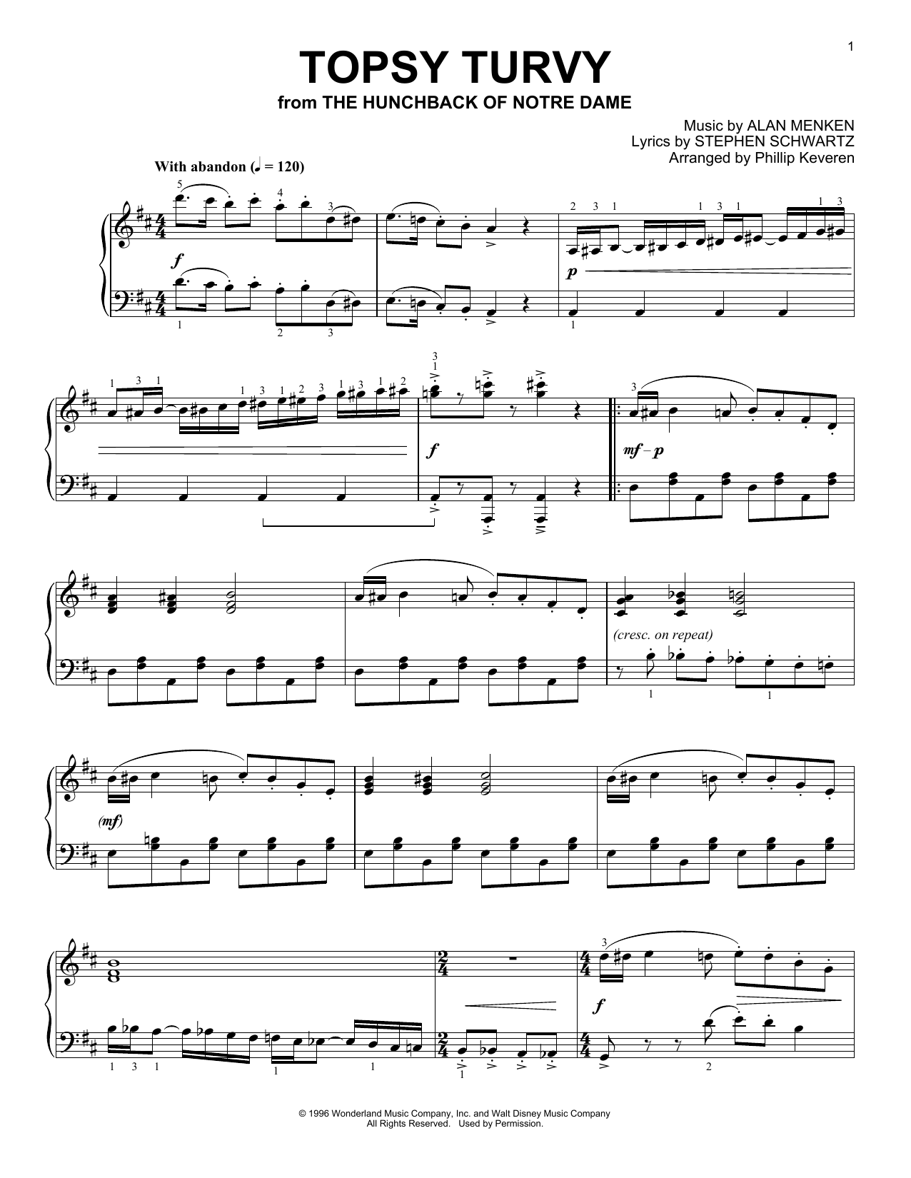 Download Phillip Keveren Topsy Turvy Sheet Music and learn how to play Piano PDF digital score in minutes