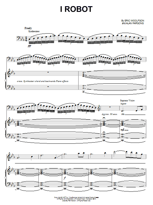 Download The Alan Parsons Project I Robot Sheet Music and learn how to play Piano, Vocal & Guitar (Right-Hand Melody) PDF digital score in minutes