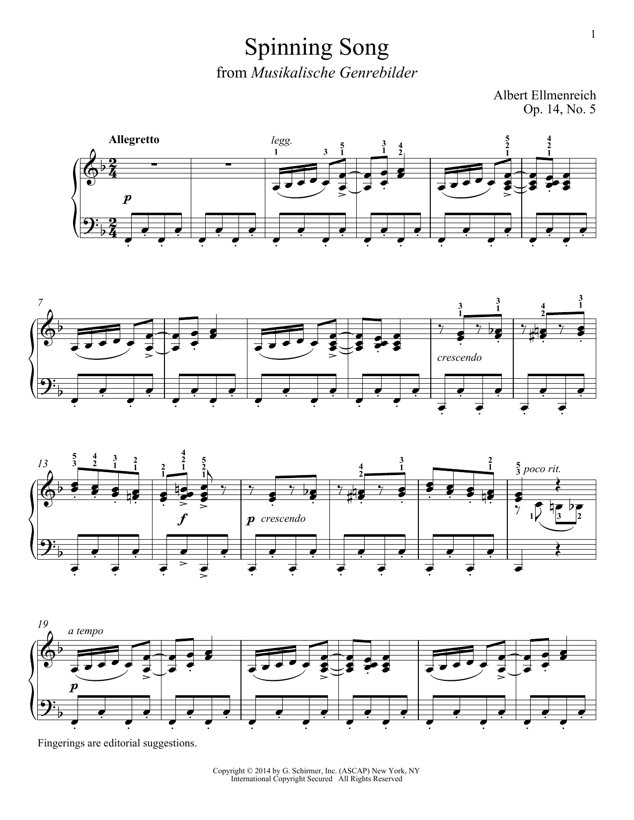 Download Richard Walters Spinning Song Sheet Music and learn how to play Piano PDF digital score in minutes