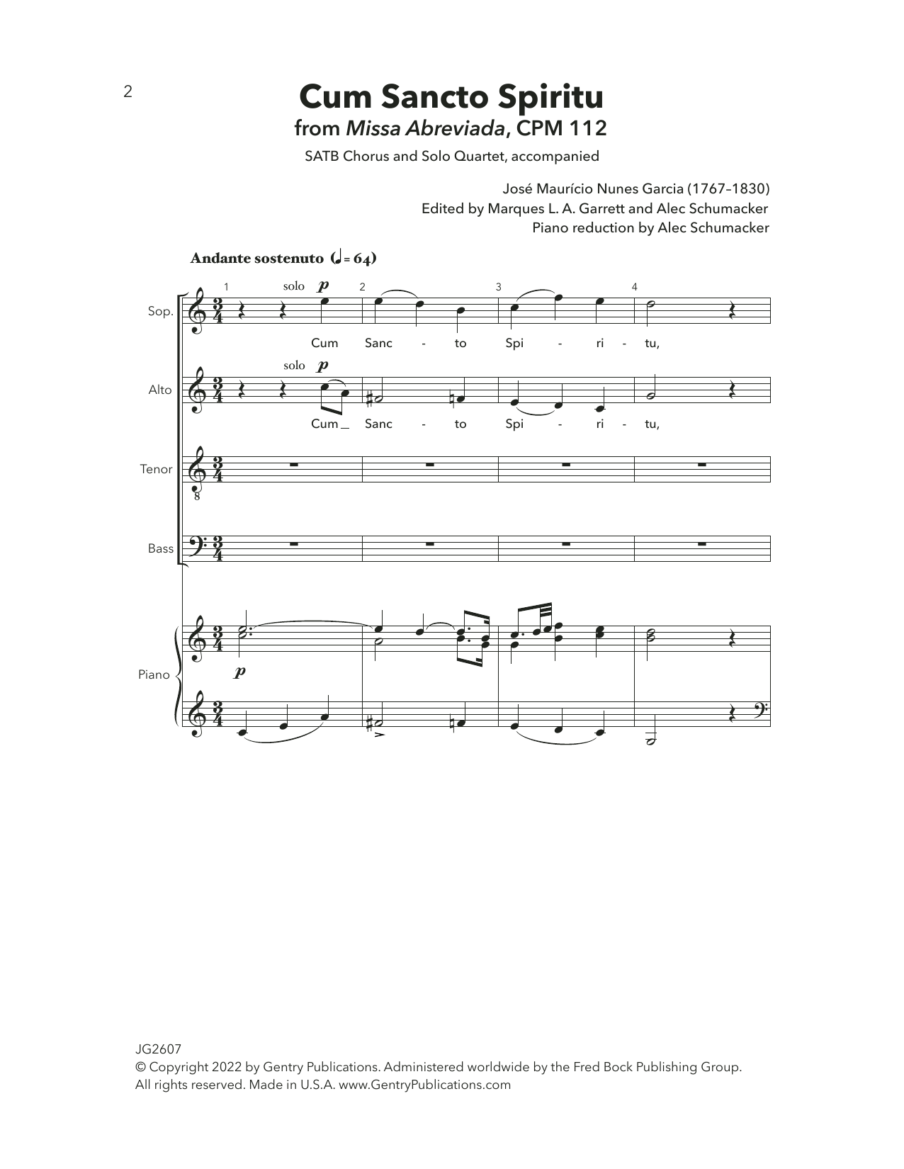 Download Alec Schumaker Cum Sancto Spiritu Sheet Music and learn how to play Choir PDF digital score in minutes