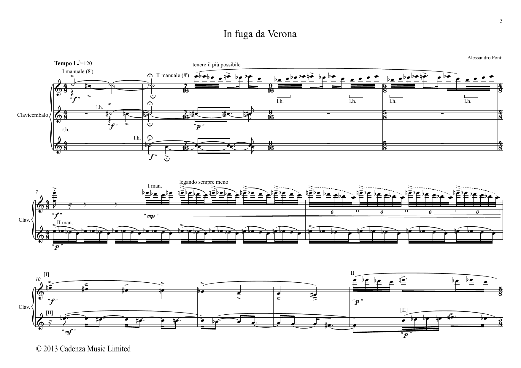 Download Alessandro Ponti In fuga da Verona Sheet Music and learn how to play Piano Solo PDF digital score in minutes