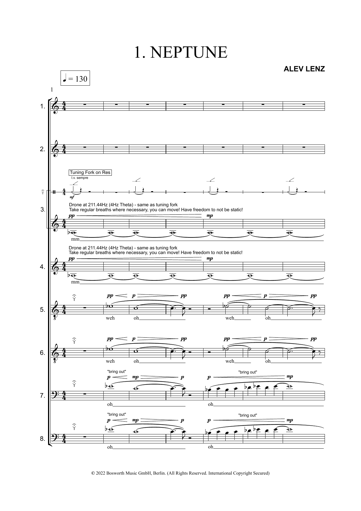 Download Alev Lenz 7 Planets Sheet Music and learn how to play Choir PDF digital score in minutes