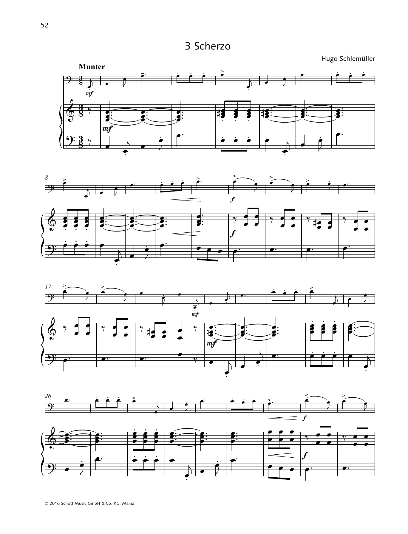 Download Alexander Gretchaninoff Scherzo Sheet Music and learn how to play String Solo PDF digital score in minutes