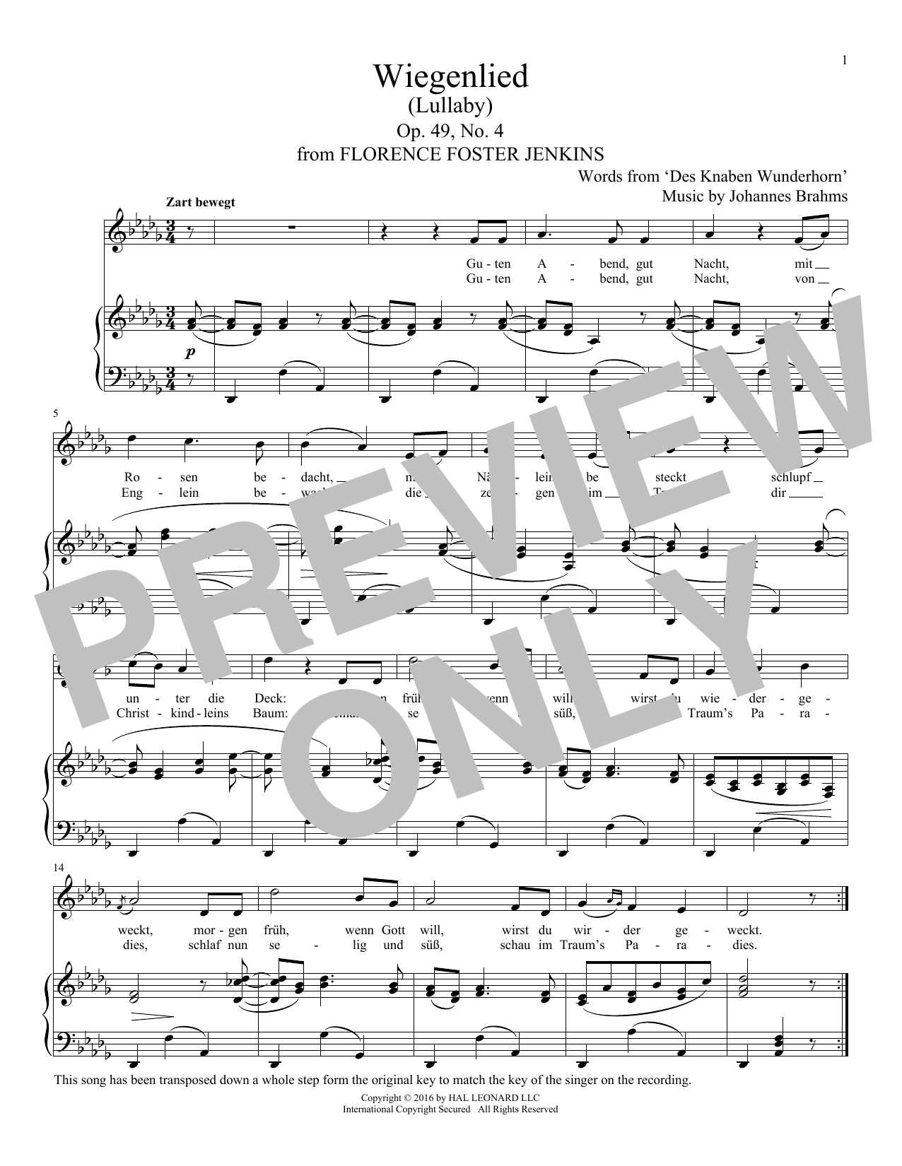 Download Alexandre Desplat Wiegenlied (Lullaby) Sheet Music and learn how to play Piano & Vocal PDF digital score in minutes