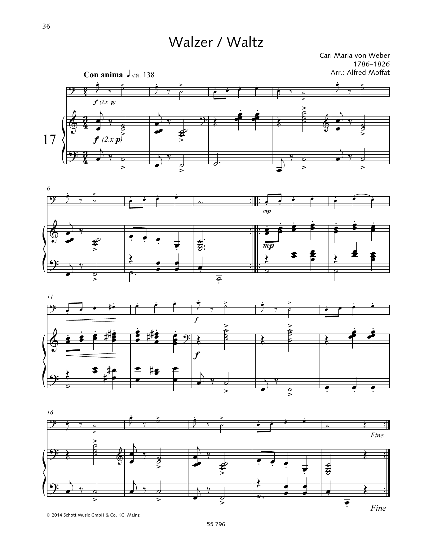 Download Alfred Moffat Waltz Sheet Music and learn how to play String Solo PDF digital score in minutes