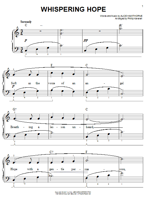 Alice Hawthorne Whispering Hope Sheet Music Notes Download alice-hawthorne-whispering-hope-sheet-music-notes-download