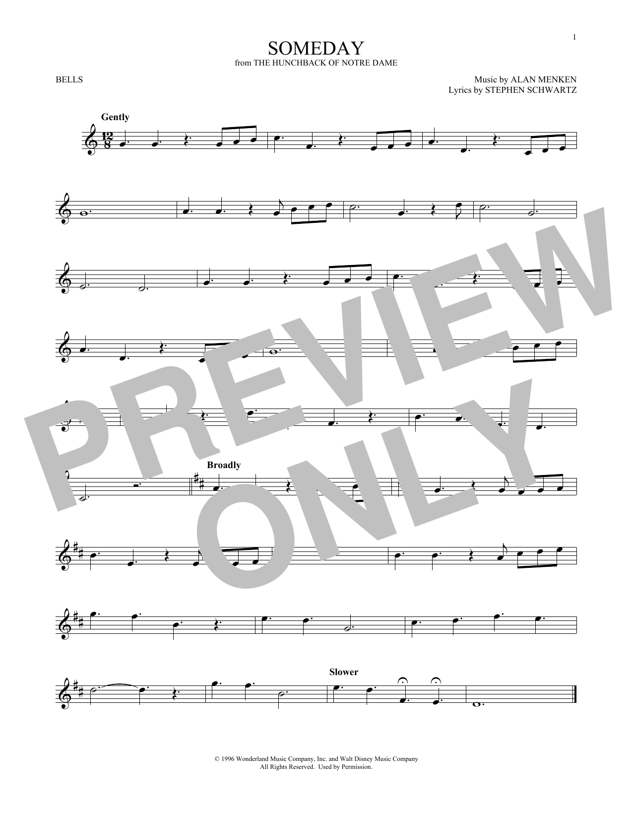 All-4-One Someday (from Walt Disney's The Hunchback Of Notre Dame) Sheet Music