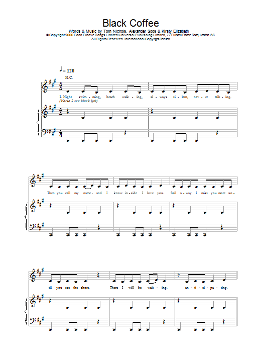 Download All Saints Sheet Music and learn how to play Piano, Vocal & Guitar PDF score in minutes