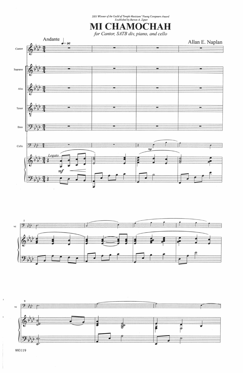 Download Allan Naplan Mi Chamochah (Who Is Like You) Sheet Music and learn how to play SATB Choir PDF digital score in minutes