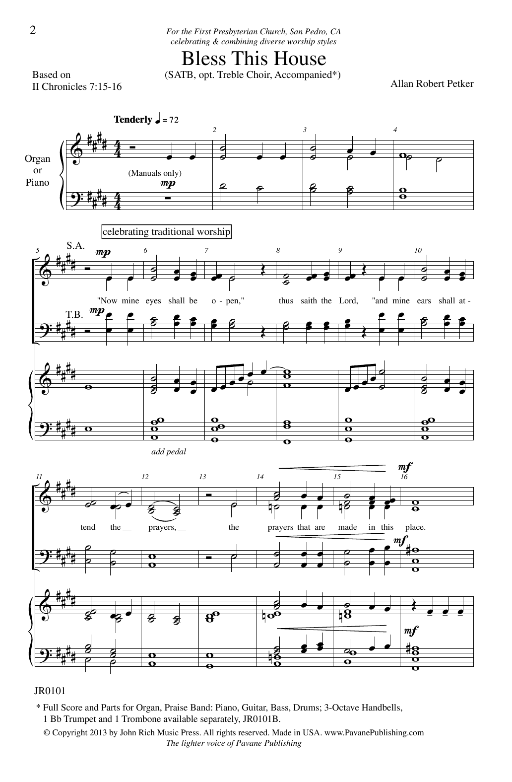 Download Allan Robert Petker Bless This House Sheet Music and learn how to play SATB Choir PDF digital score in minutes