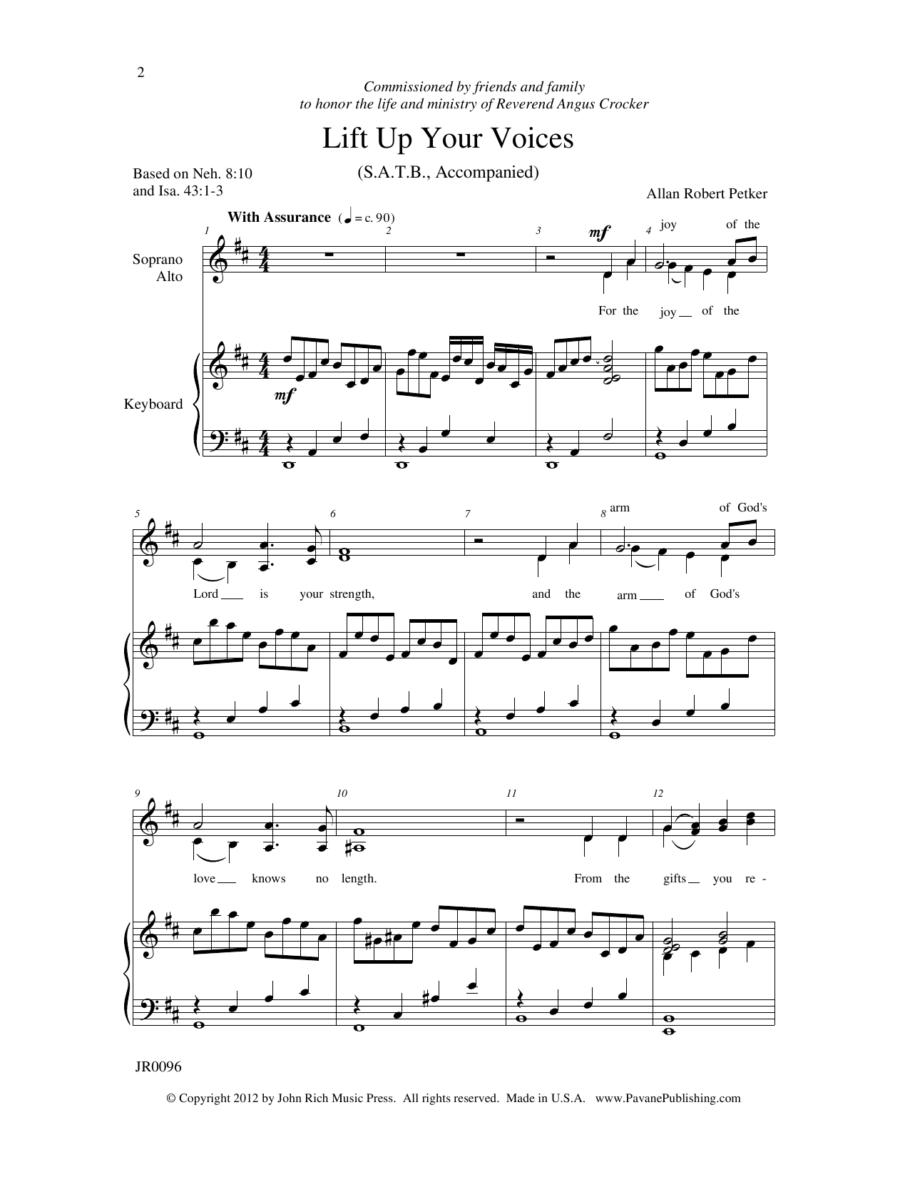 Download Allan Robert Petker Lift Up Your Voices Sheet Music and learn how to play SATB Choir PDF digital score in minutes